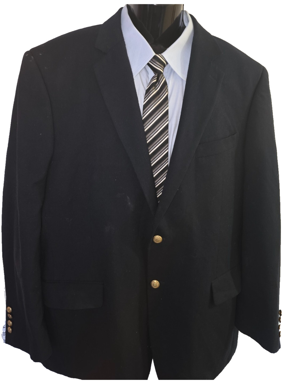 Cubavera Men’s Black Wool Blazer Jacket Size 42R BGM013A